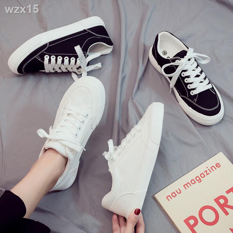 năm 2021 giày trắng mới đôi vải nam sinh phiên bản Hàn Quốc xu hướng low-top hoang dã cho