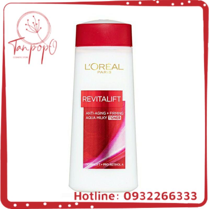 Nước hoa hồng săn chắc da và giảm nếp nhăn L'Oreal Paris Revitalift Aqua Milky 200ml