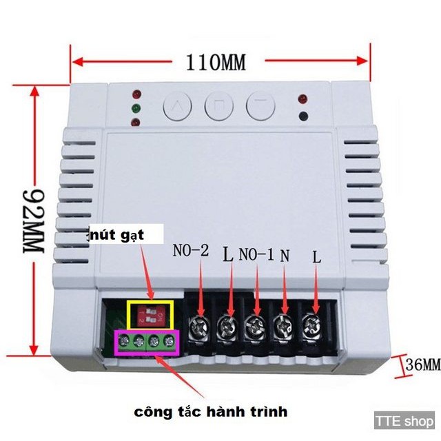 Bộ điều khiển từ xa đảo chiều động cơ điện 220/380VAC, remote LỚN