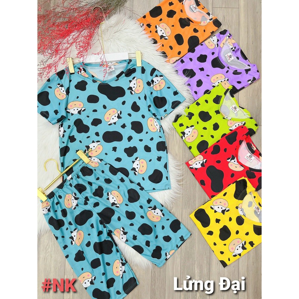 Bộ đồ mặc nhà hình bò sữa siêu dễ thương, thun cotton freesize dưới 57kg | BigBuy360 - bigbuy360.vn