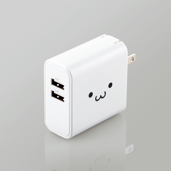Củ sạc 2 cổng USB-A 24W ELECOM MPA-ACU05 chính hãng