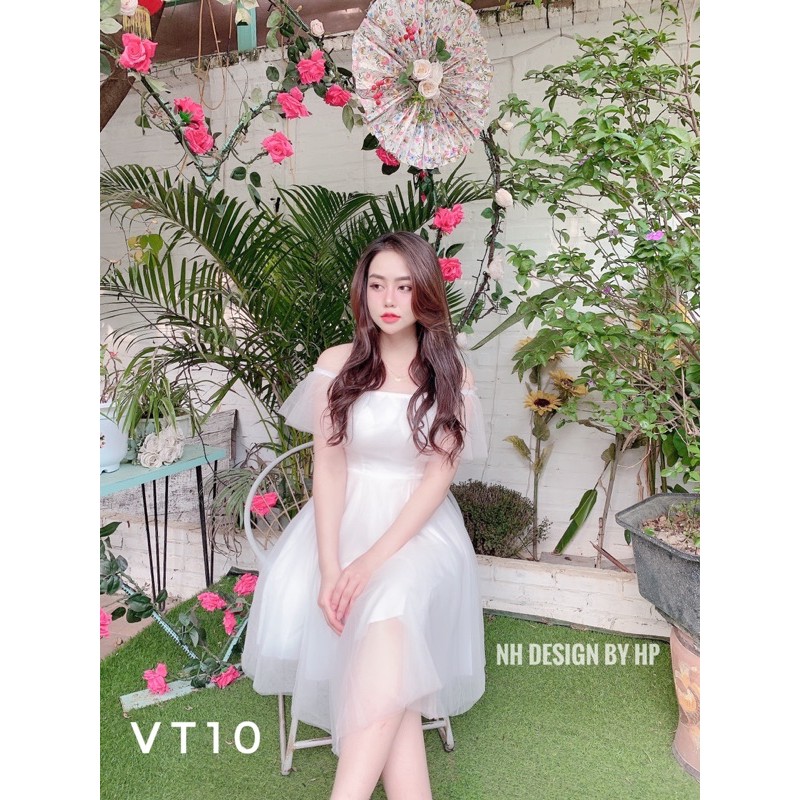 [ VT10 ] VÁY REN TRỄ VAI BÈO HÀNG TK