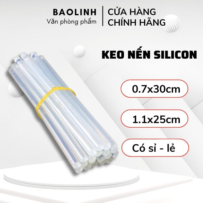 Keo Nến Silicon Đường Kính 7mm / 10mm - Dùng Cho Súng Bắn Keo Nến Giá Rẻ Chống Nước, Siêu Bền -Vanphongpham.BL