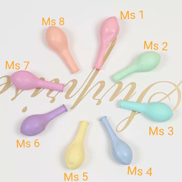 Set 50 bóng màu pastel size 10inch (chọn màu theo yêu cầu)