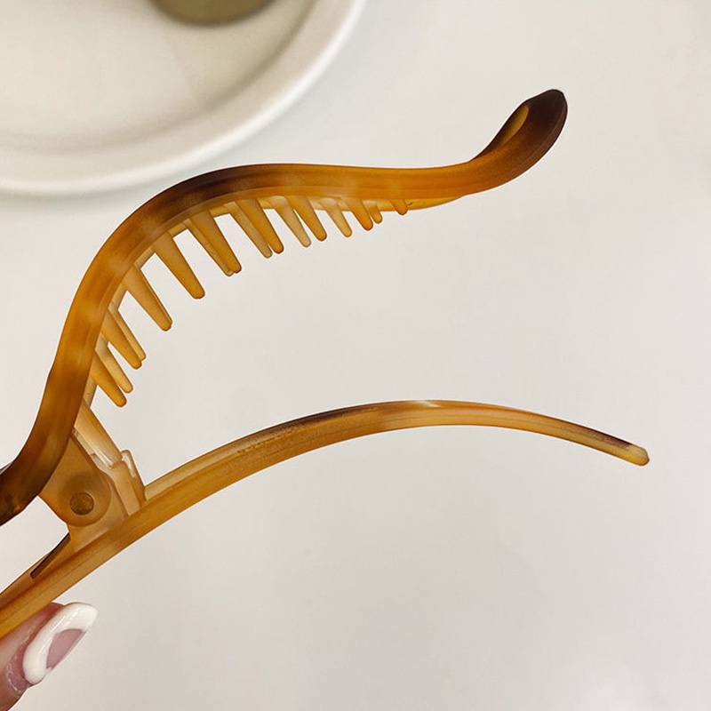 Kẹp Tóc Càng Cua / Kẹp Tóc Đuôi Ngựa / Trang Điểm Mặt Bằng Acrylic Màu Trơn Cá Tính Cho Nữ