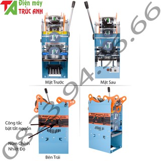 Máy Dập Nắp Cốc Verly - Máy dán miệng ly trà sữa [Sz 400-700ml]