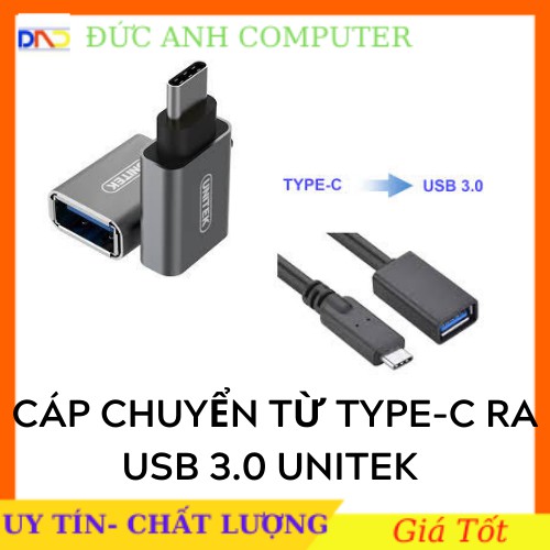 ĐẦU ĐỔI USB 3.1 TYPE C TO USB 3.0 OTG UNITEK 025- Chính Hãng 100%, Bảo Hành 12 Tháng