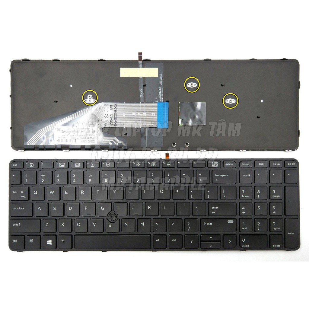 (KEYBOARD) BÀN PHÍM LAPTOP HP PROBOOK 450 G3 dùng cho ProBook 450 G3, 450 G4, 455 G3, 470 G3