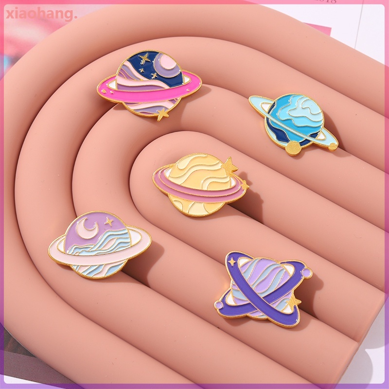 Universe Planet Enamel Pins Star Moon Planet Cosmic Brooch Outer Space Pin Brooches Lapel Badges Jewelry Gift for Friends
