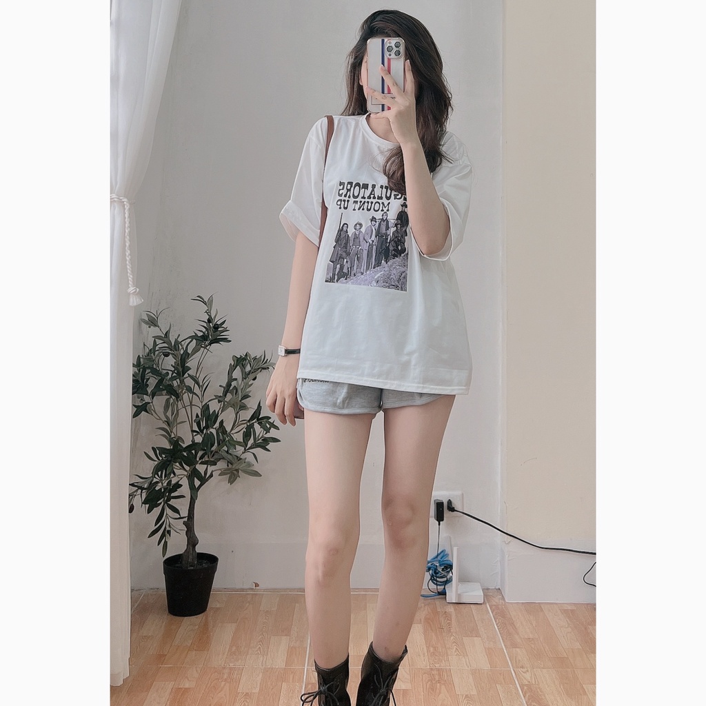 Áo Thun Regul Form Rộng PEONYB Nữ [FREESHIP]  Phông tay lỡ in hình loang vintage, 3158 retro cá tính Ulzzang