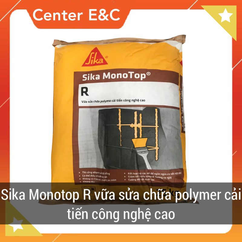 [CHÍNH HÃNG] Vữa sửa chữa Sika Monotop R gốc polymer cải tiến công nghệ cao 25kg Giá rẻ
