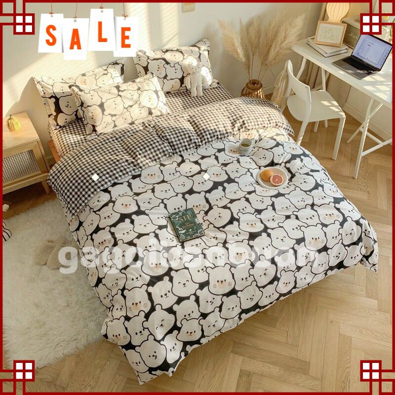 Bộ Chăn Ga Cotton POLY MẪU GẤU PUchăn, ga, cotton, ga nệm, chăn ga, cotton poly, chăn nệm, chăn ga gối, bedding️