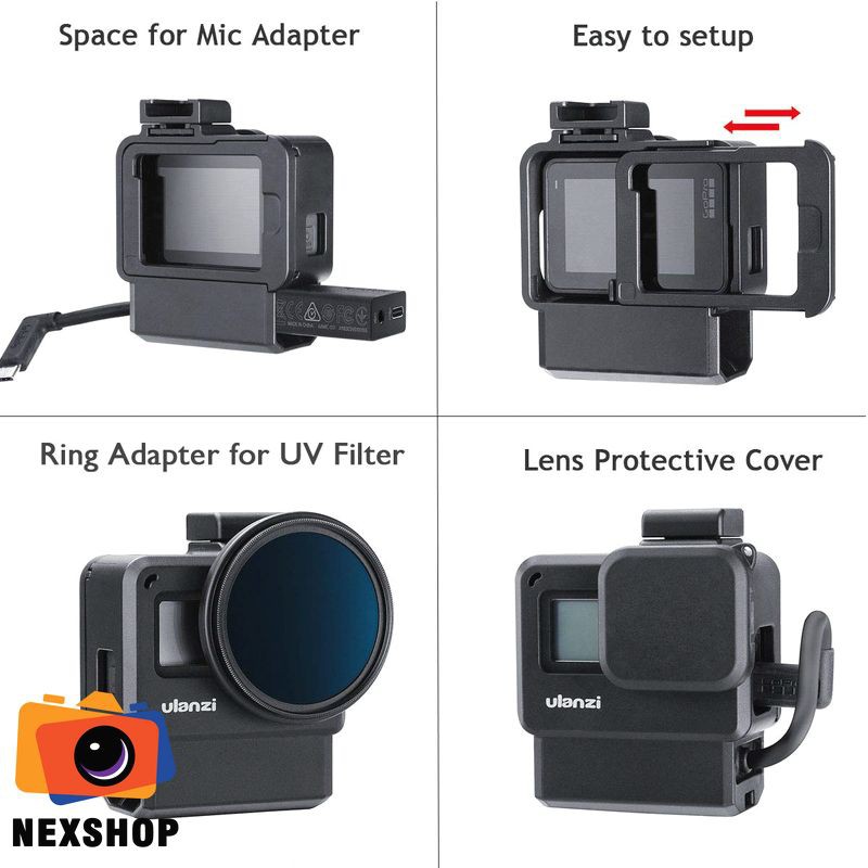 Ngàm mở rộng Ulanzi hỗ trợ quay phim dùng MIC rời và Apdapter Mic GoPro Hero | BigBuy360 - bigbuy360.vn