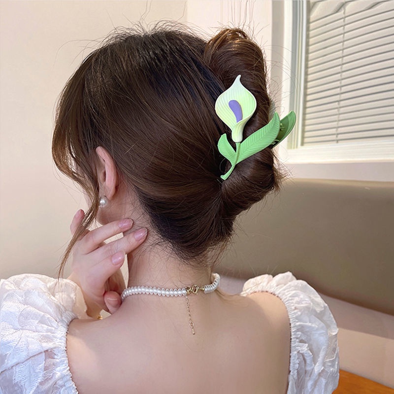 Kẹp Tóc Hình Hoa Màu Hồng Thanh Lịch Thời Trang Mùa Hè Cho Nữ