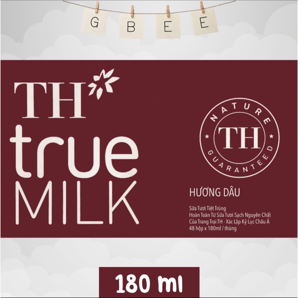 Thùng 48 hộp sữa tươi TH TrueMilk 180ml
