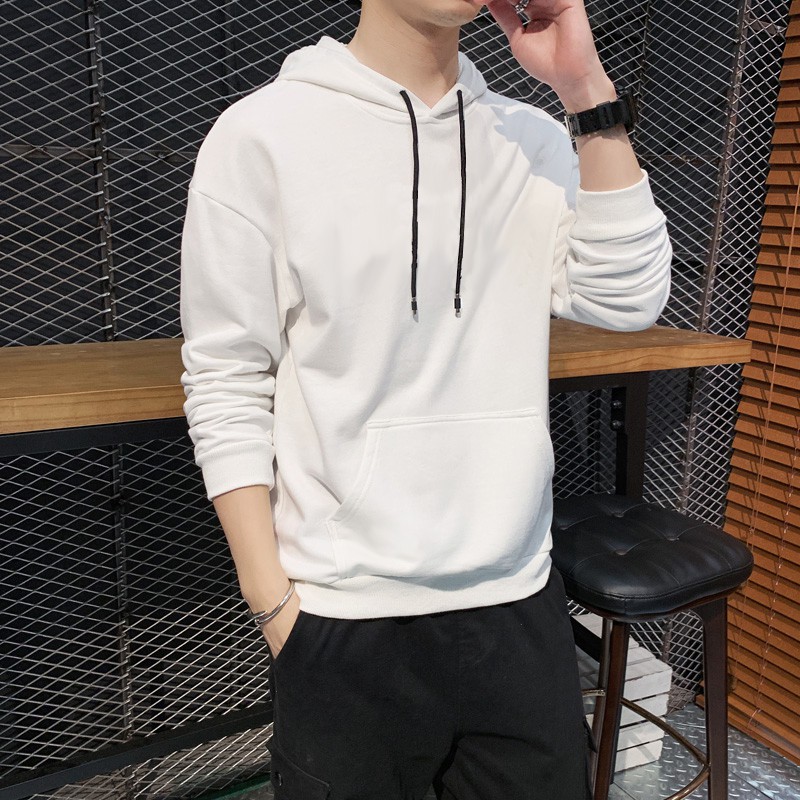 Men's Long Sleeve Hoodie Korean Plain Round Neck Hoodie | BigBuy360 - bigbuy360.vn
