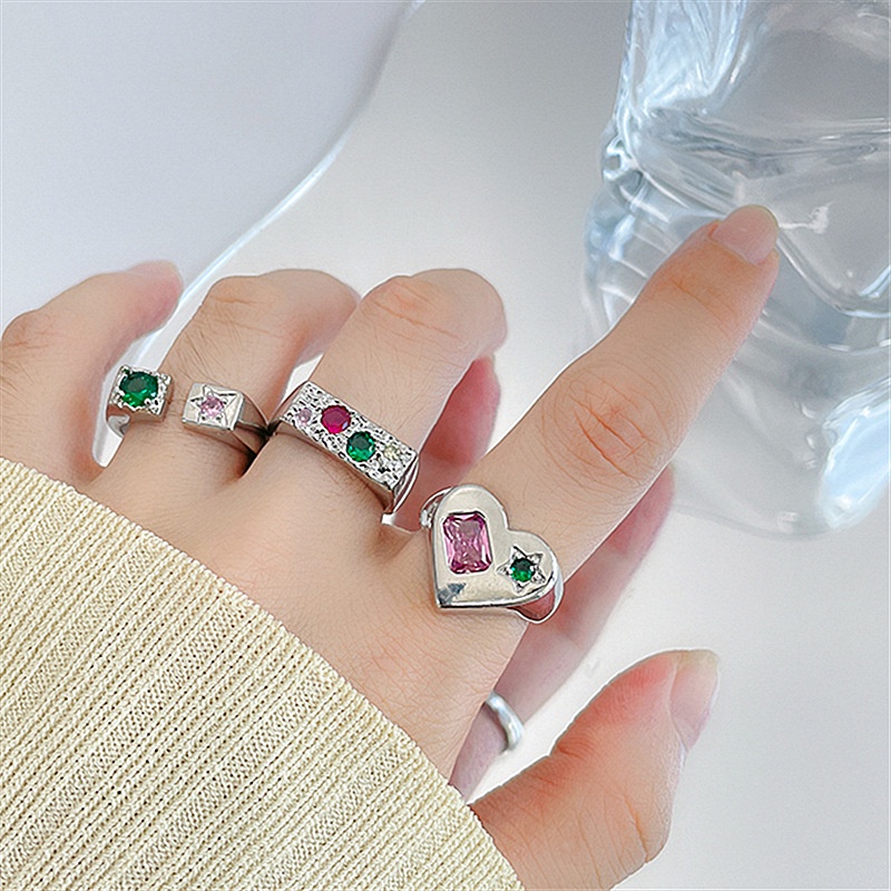 Nhẫn Đính Đá Phong Cách Vintage Thời Trang