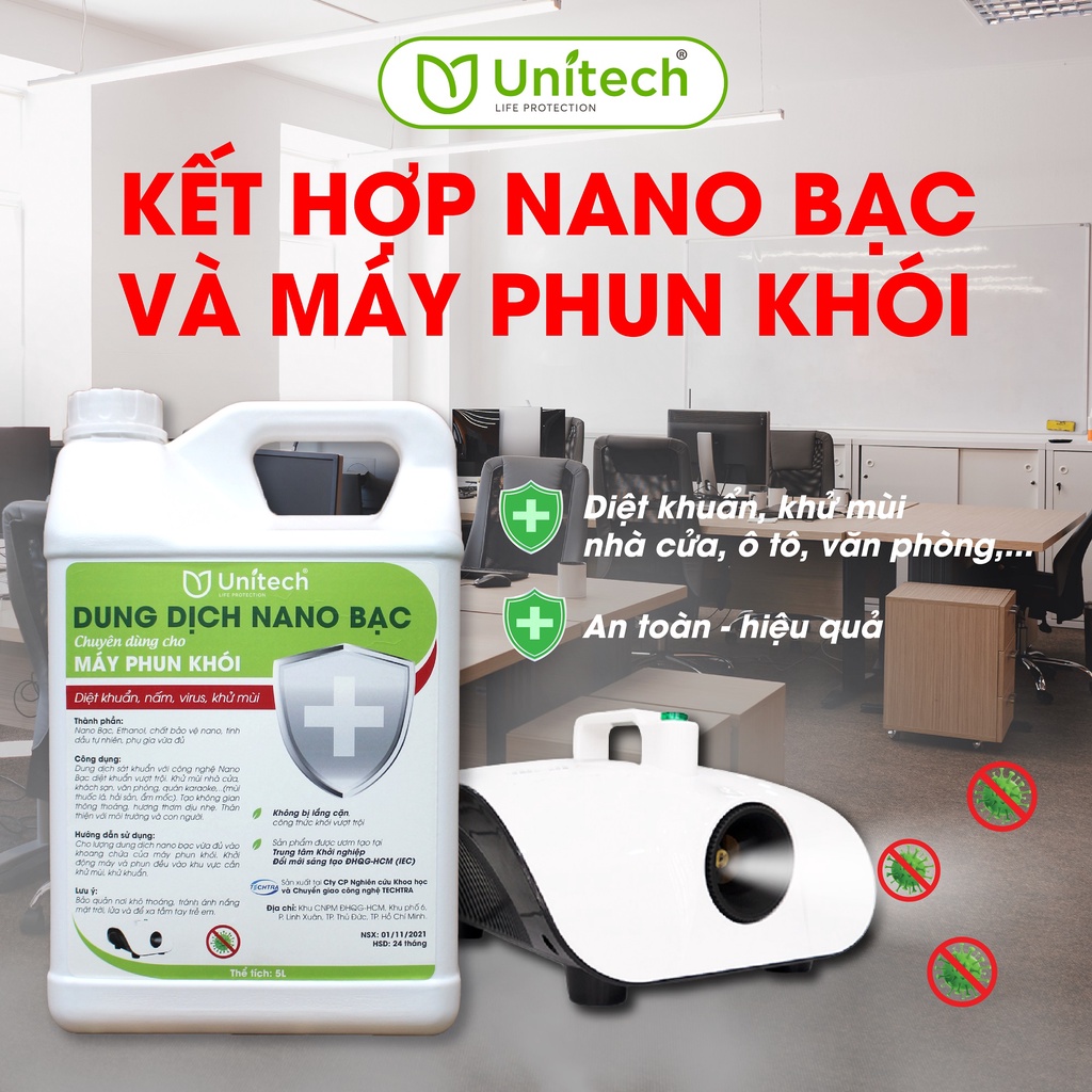 Dung dịch nano bạc tạo khói khử khuẩn nhà cửa - tạo khói khử khử mùi ô tô