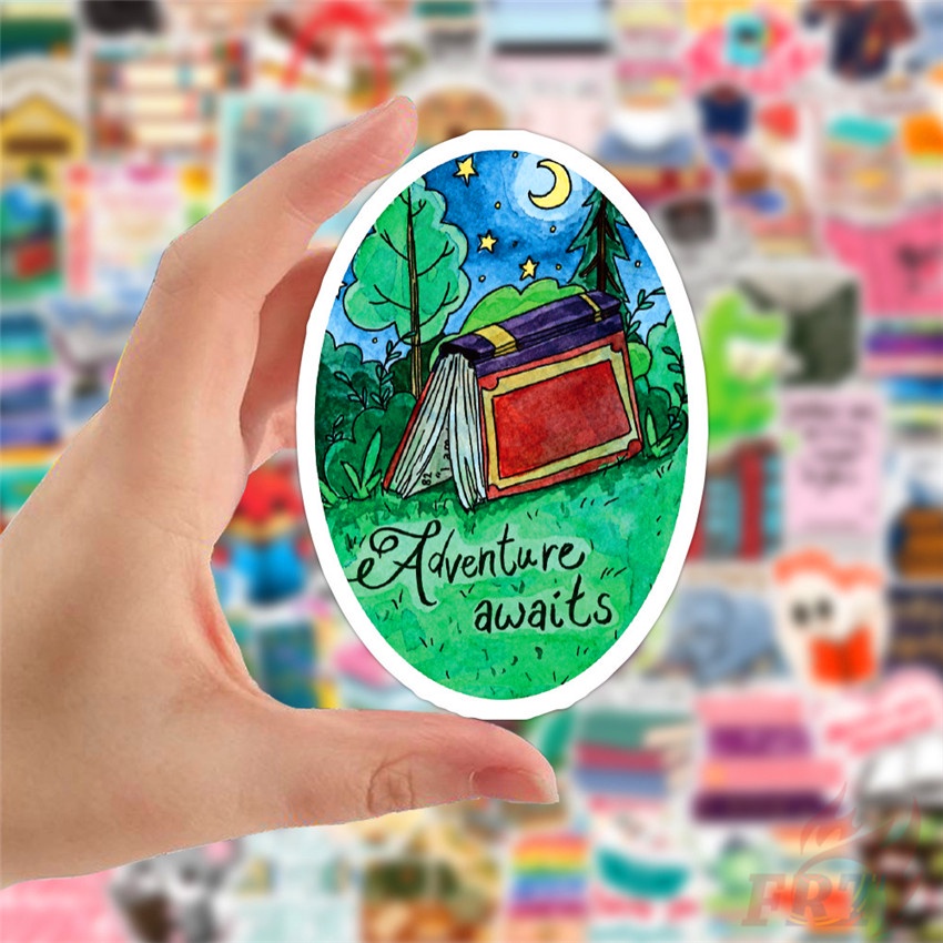 Bộ 100 Cái/Bộ ❉ Sticker Dán Trang Trí Sách Chữ I Love Reading Series A Let's Read Good ❉ Miếng Dán Trang Trí Đa Năng DIY Thời Trang