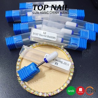 Đầu mài sứ đầu tròn mịn vừa (M)