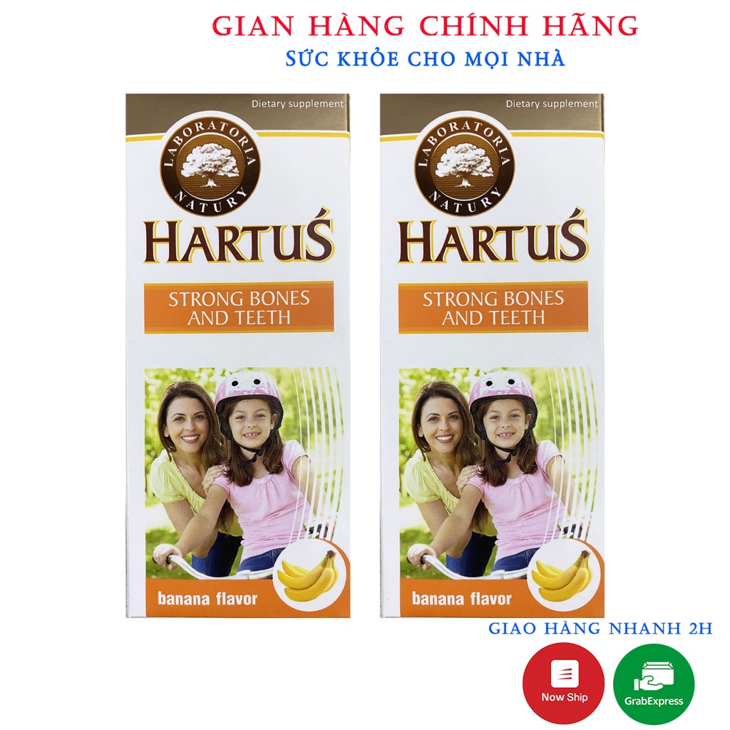 Hartus Canxi - Bổ Sung Canxi, Vitamin D3, Vitamin K, Hấp Thụ Canxi Tối Đa Nhờ Vitamin K (Chai 150ml)