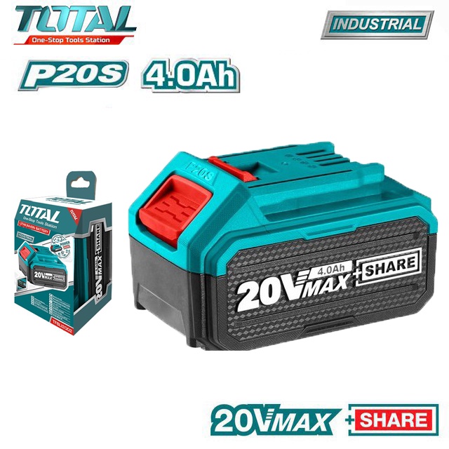 Combo Pin Lithium-Ion - Sạc Total 20V - 4.0Ah,5.0Ah,6.0Ah,7.5Ah TFBLI2002/TFBLI2053/TFBLI2060/TFB2075