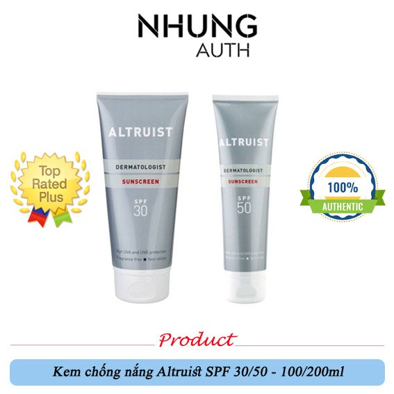 [Date 2023] Kem chống nắng cho da nhạy cảm Altruist Dermatologist Sunscreen SPF 30, SPF 50