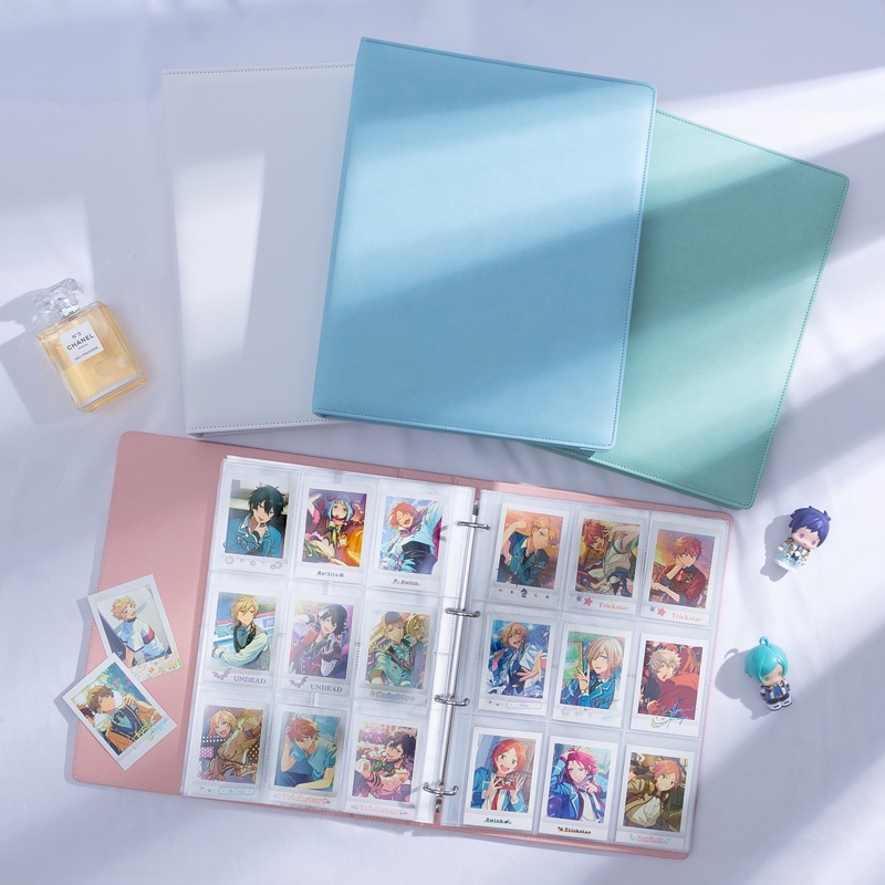 Sổ Binder A4 Còng D Bìa Da PU Nhũ Sưu Tầm Photocard Idol (SẴN)