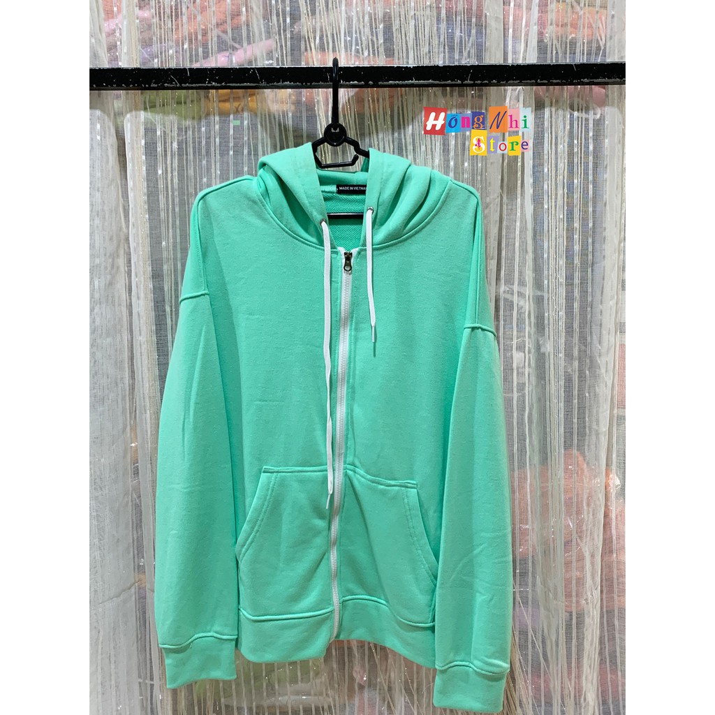 ÁO HOODIE ZIP UNISEX SKY BLUE - HOOODIE DÂY KÉO DÁNG RỘNG MÀU XANH NGỌC - MM | BigBuy360 - bigbuy360.vn