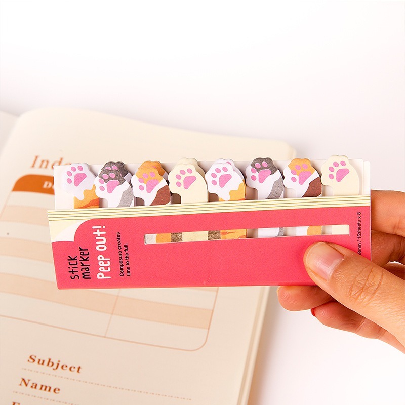 Xấp giấy post it ghi chú sách vở hình động vật sáng tạo dễ thương Nhật Hàn