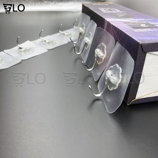 Móc Treo Dính Tường Siêu Chắc 6x6cm - Inox Không Gỉ, Tải Trọng 5kg, Nhựa Trong Suốt