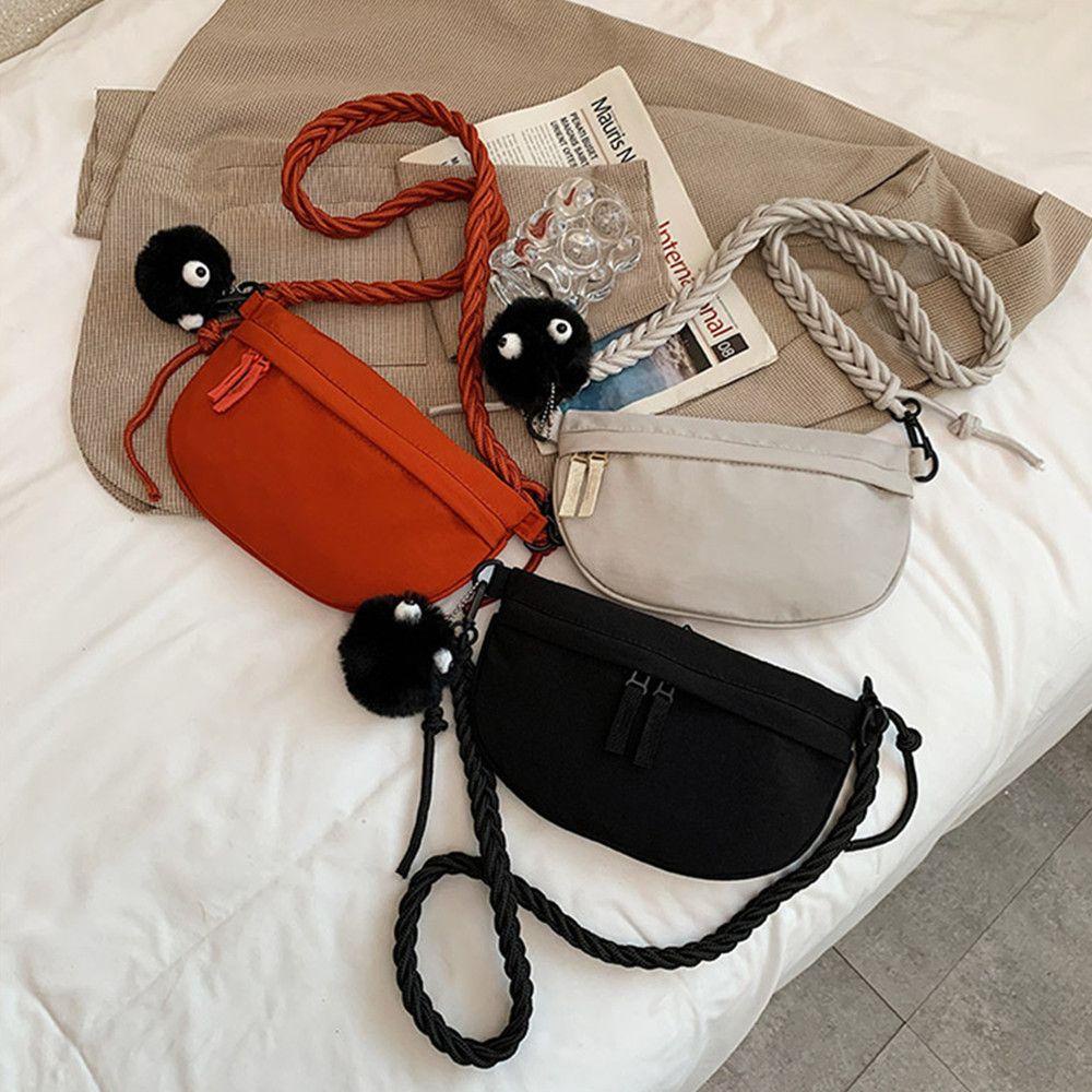 Túi Đeo Chéo Vai Bằng Vải Canvas Thời Trang Dễ Thương MIHAN1