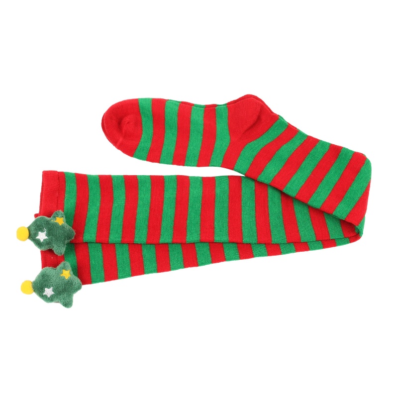 Tất Dài Qua Gối Họa Tiết Giáng Sinh Hoạt Hình Dễ Thương Cho Nữ