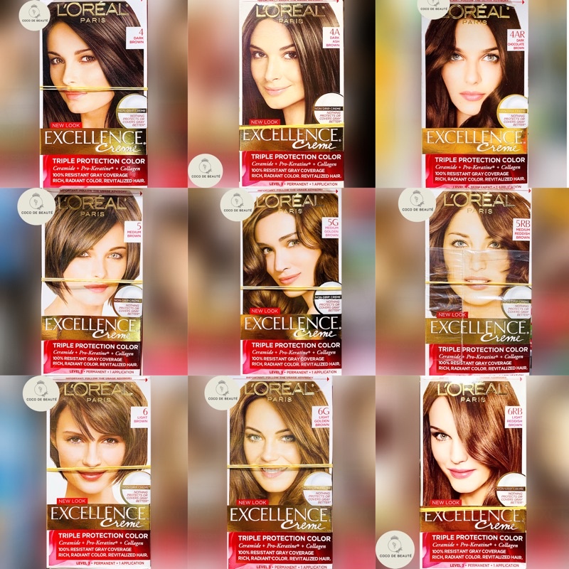 [SALON CHUYÊN DÙNG] THUỐC NHUỘM TÓC PHỦ BẠC L'ORÉAL EXCELLENCE CREME MỸ
