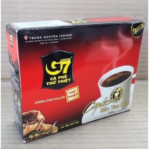 Cà Phê G7 Đen Không Đường Hộp 50 Gói *2gr - Cafe Hoà Tan Trung Nguyên