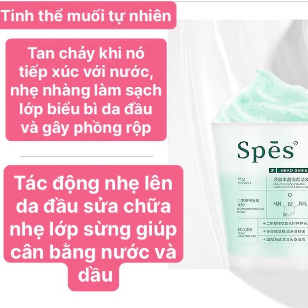 Tẩy da chết cho tóc Spes từ muối biển hũ 250gr