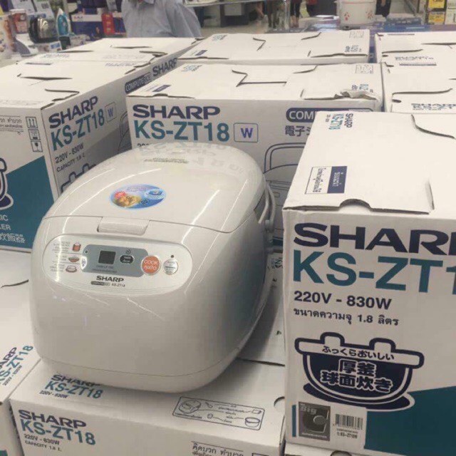 [Mã ELHADEV giảm 4% đơn 300K] [FREESHIP] Nồi Cơm Điện Tử Sharp KS-ZT18 [Chuẩn Thái lan] Bảo Hành 12 tháng