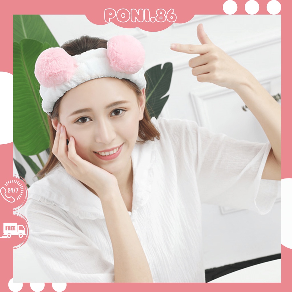 Băng Đô cài tóc tai gấu bằng bông mịn, Băng đô hình cá phong cách Hàn Quốc cho nữ