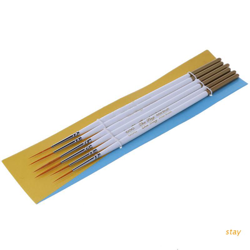 Set 6 cọ vẽ tranh đầu tròn chuyên nghiệp