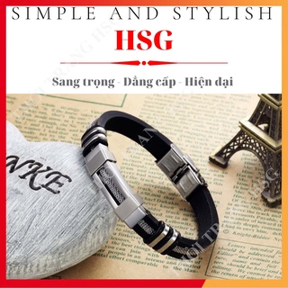 ] vòng đeo tay nam, vòng đeo tay nữ cao cấp hsg phong cách châu âu hiện đại - mẫu vtn020