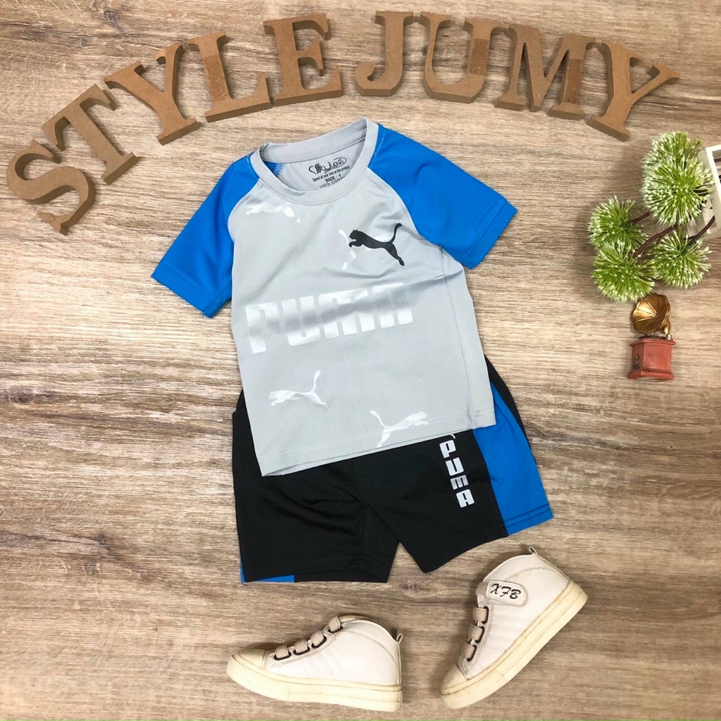 SIZE 1-10  ĐỒ BỘ BÉ TRAI THỂ THAO THUN LẠNH IN HÌNH CỌP