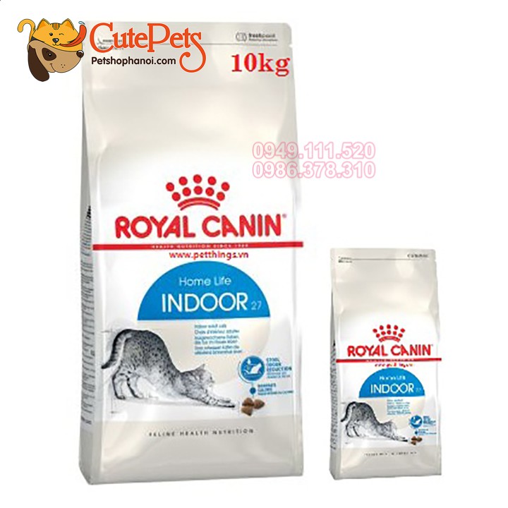 Hạt Royal Canin Indoor 27 Tải 10kg Thức Ăn Cho Mèo Nuôi trong Nhà - Cutepets