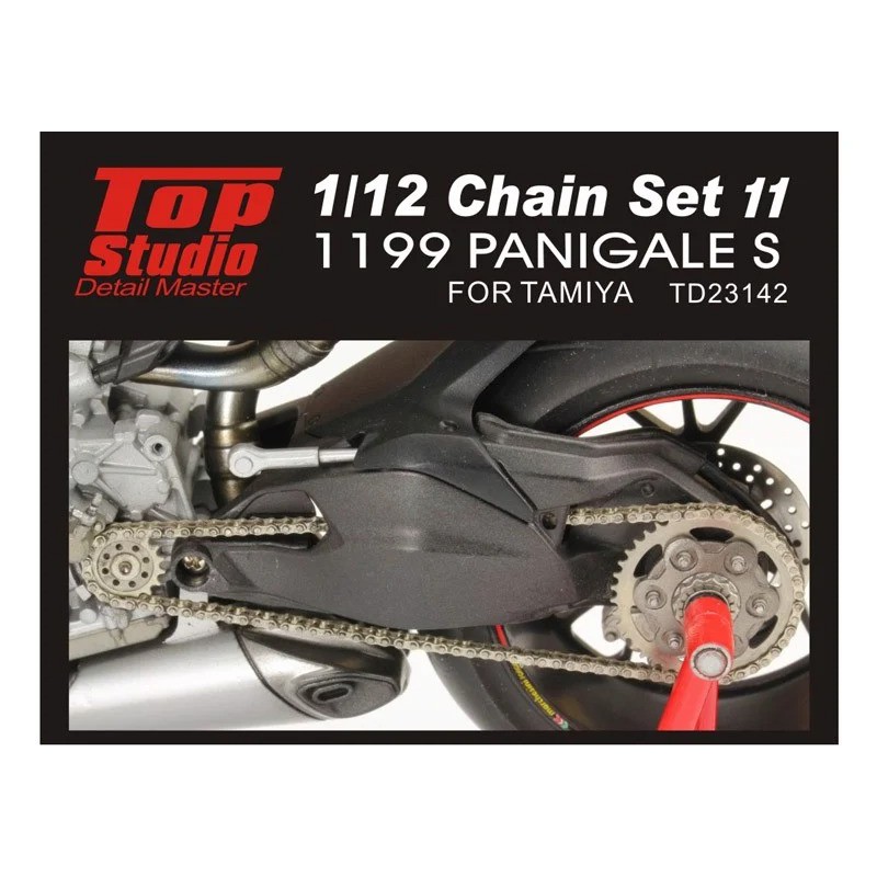 PHỤ KIỆN ĐỘ SÊN KIM LOẠI CHUYỂN ĐỘNG ĐƯỢC DÀNH CHO XE DUCATI 1199 TD23142 1:12 TOP STUDIO 7298