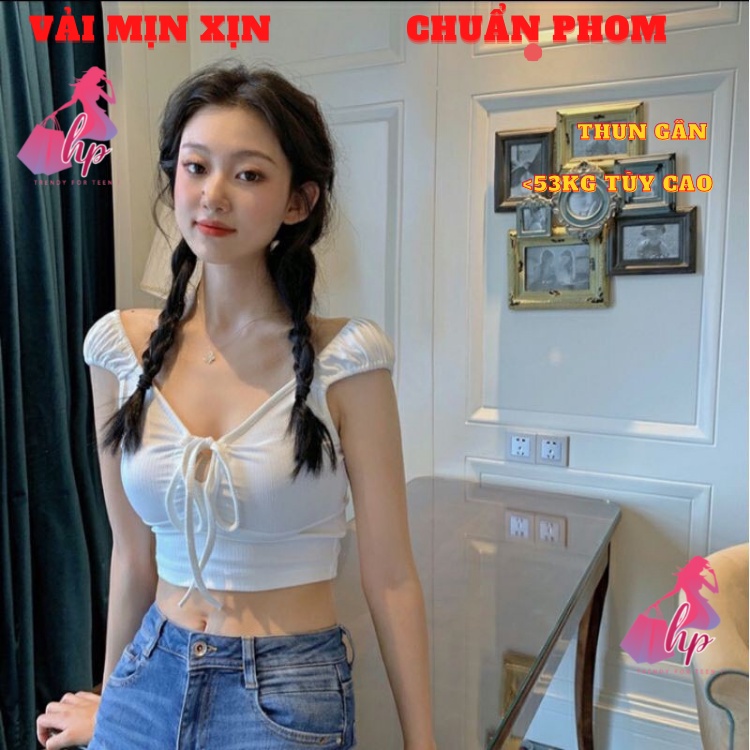 Áo hai dây nữ bản croptop ôm body cột nơ thun gân mịn phong cách hàn quốc cực dễ thương - mã A137