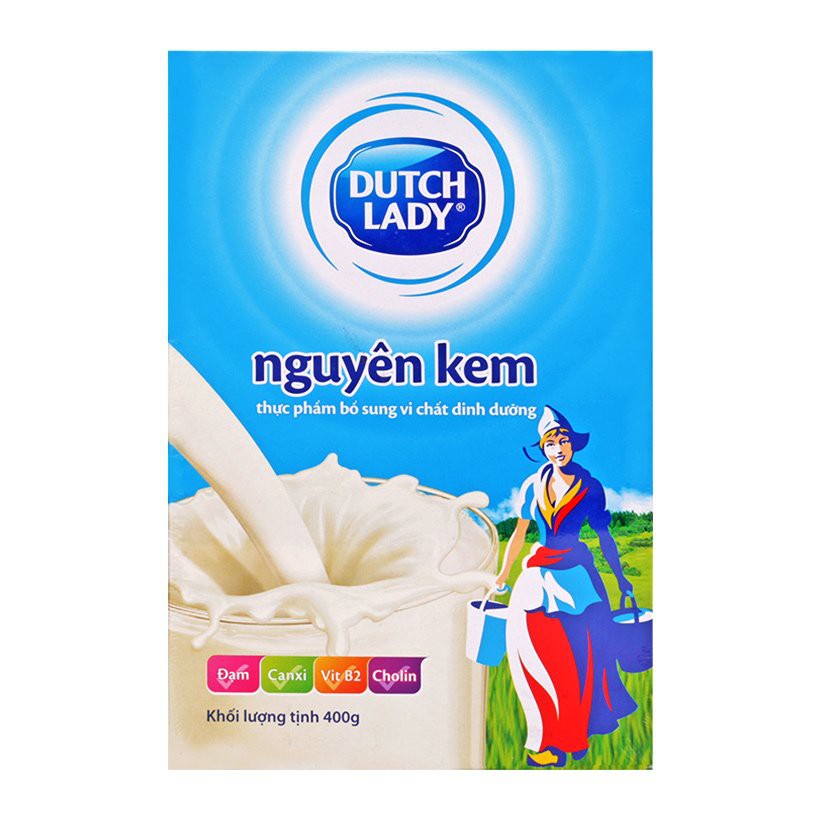 Sữa Bột Nguyên Kem Dutch Lady Cô Gái Hà Lan Hộp Giấy