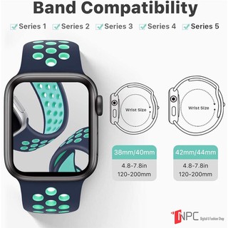Dây Đeo Apple Watch Cao Su Thể Thao Series 5|4|3|2|1 kích thước 38mm 40mm 42mm 44mm