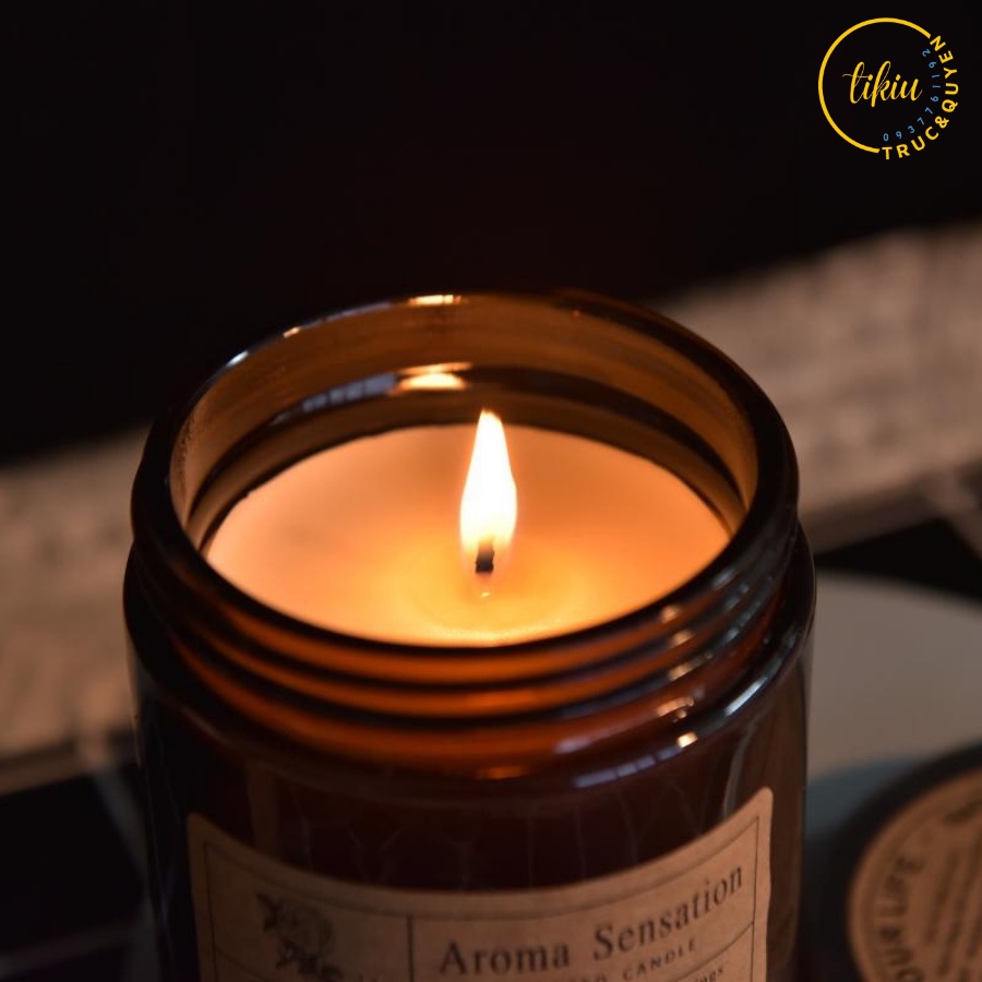 Nến Thơm Phòng Tinh Dầu Thiên Nhiên Cao Cấp AROMA  Không Khói TIKIU Tạo Hương Thơm Trang Trí Decor
