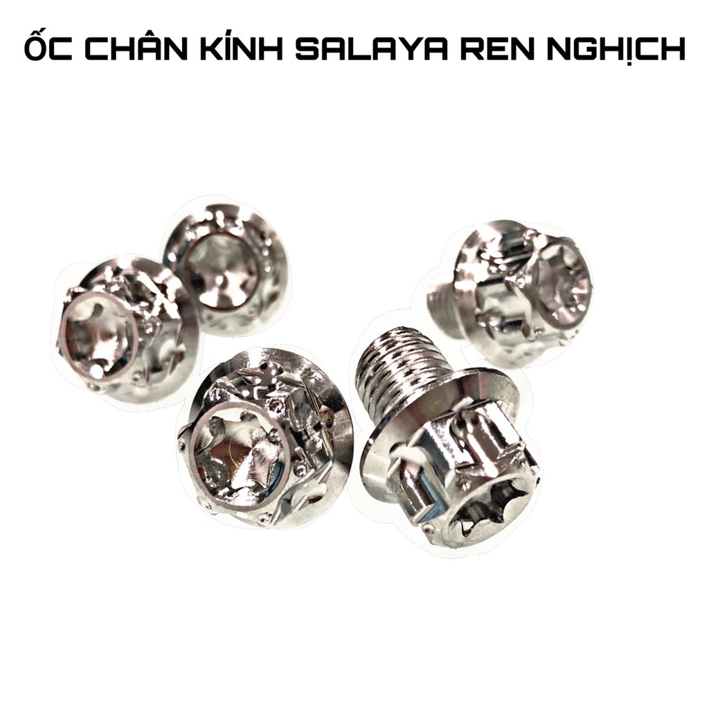 ỐC CHÂN KÍNH INOX SALAYA CHO XE MÁY