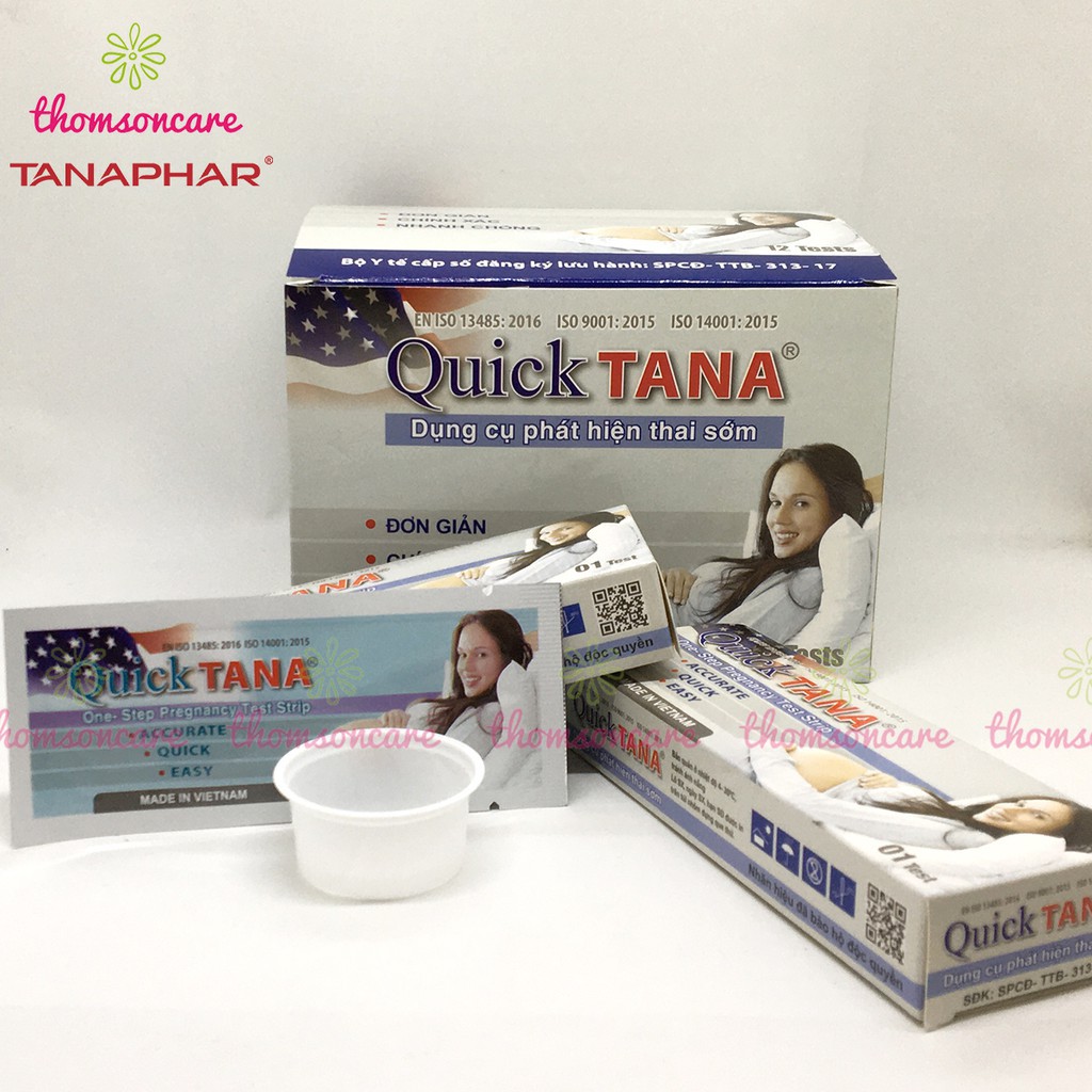 Que thử thai QUICKTANA - Luôn che tên sản phẩm khi giao hàng - test thai sớm, nhanh Quick Tana 95