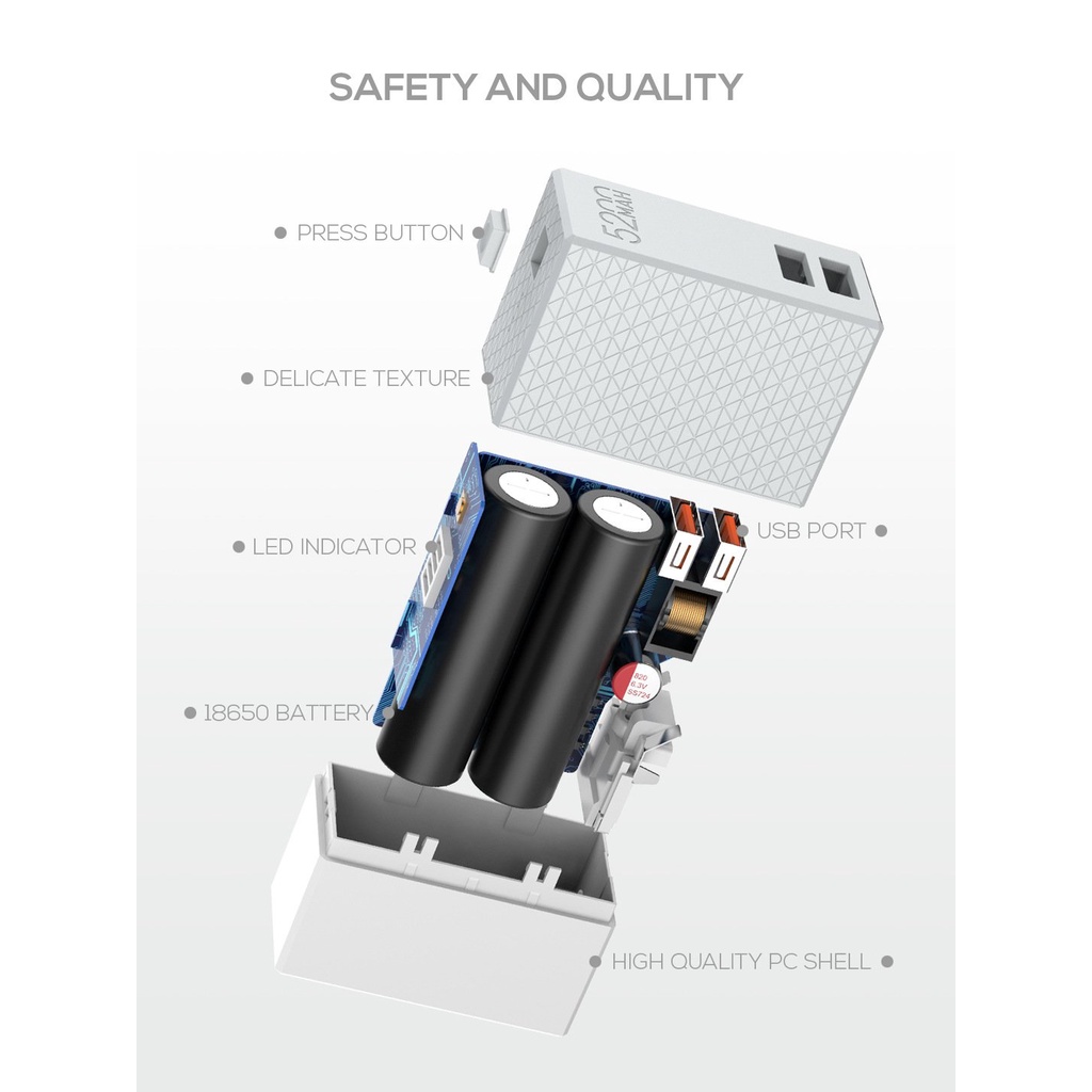 Sạc 2 Cổng LDNIO kiêm Pin dự phòng 5200